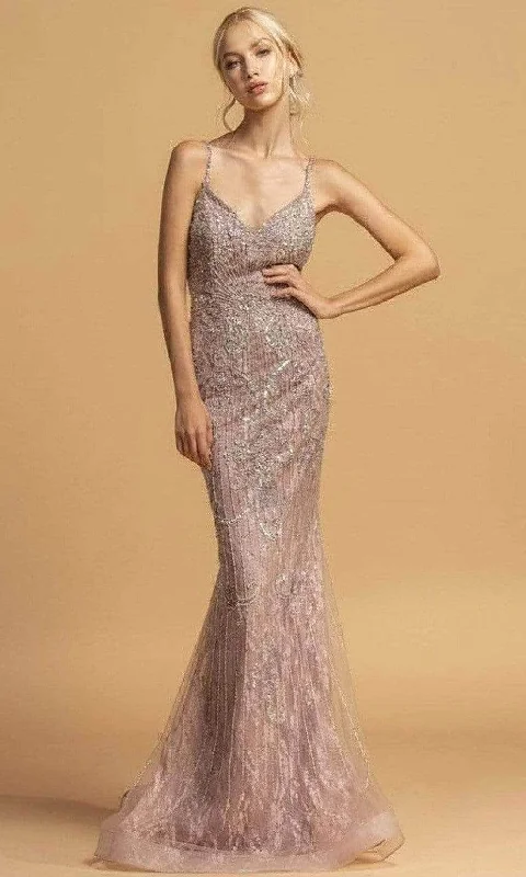 Hot Brand Discounts Trevi Collection L2230 - Sleeveless Beaded Evening Dress