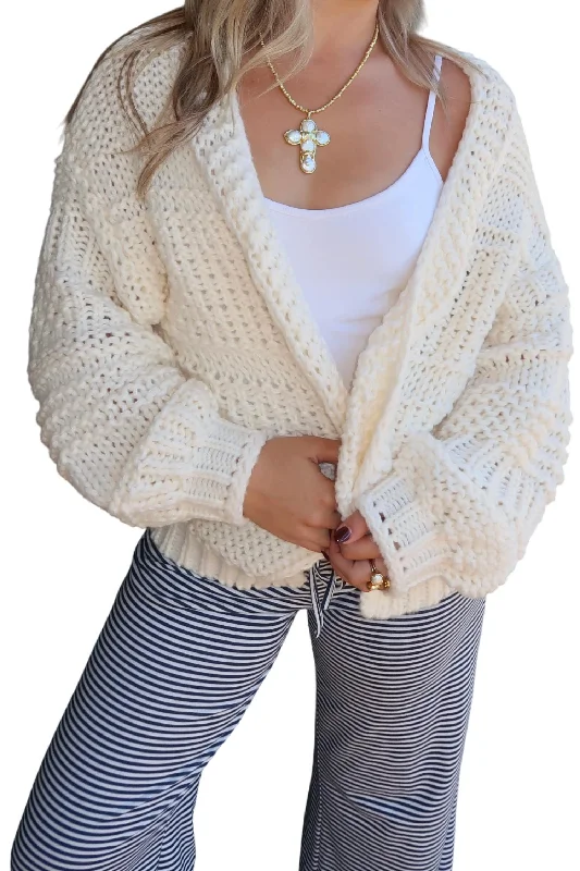 Hot Trends Cozy Knit Sweater In Cream