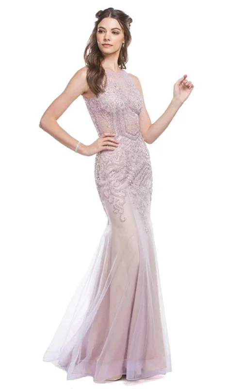 Dive Into Trendy Styles Trevi Collection L1634 - Sleeveless Embellished Evening Dress