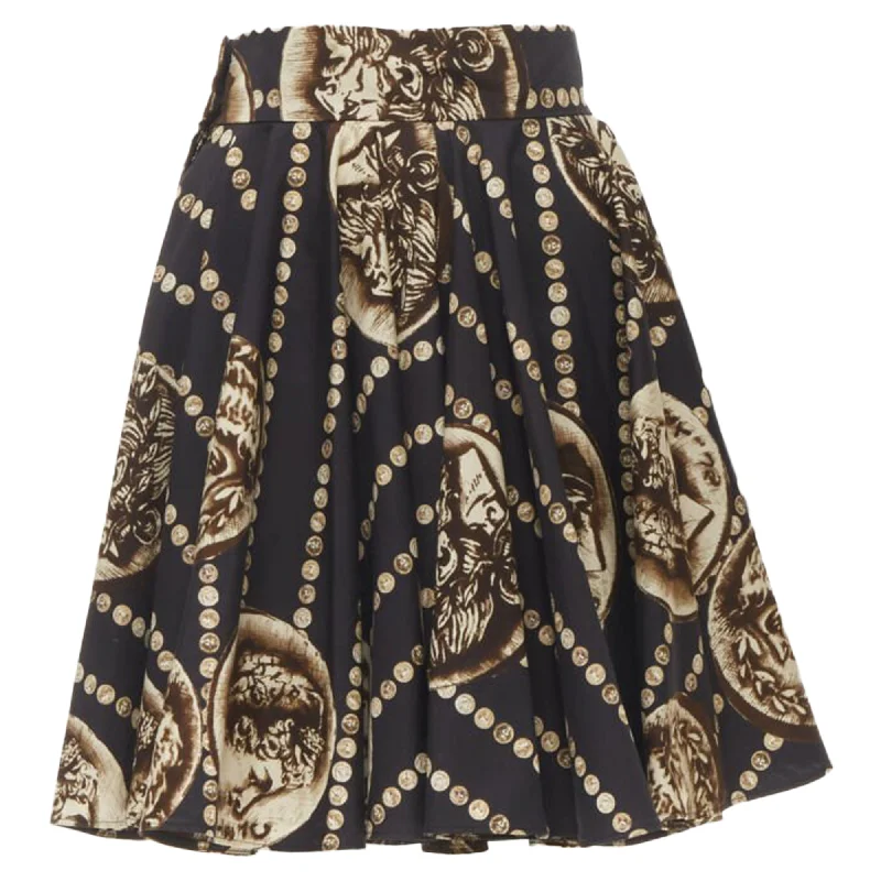 Grab Romantic Date - Night Styles Now Dolce & Gabbana Antique Roman Medallion coin cotton skirt