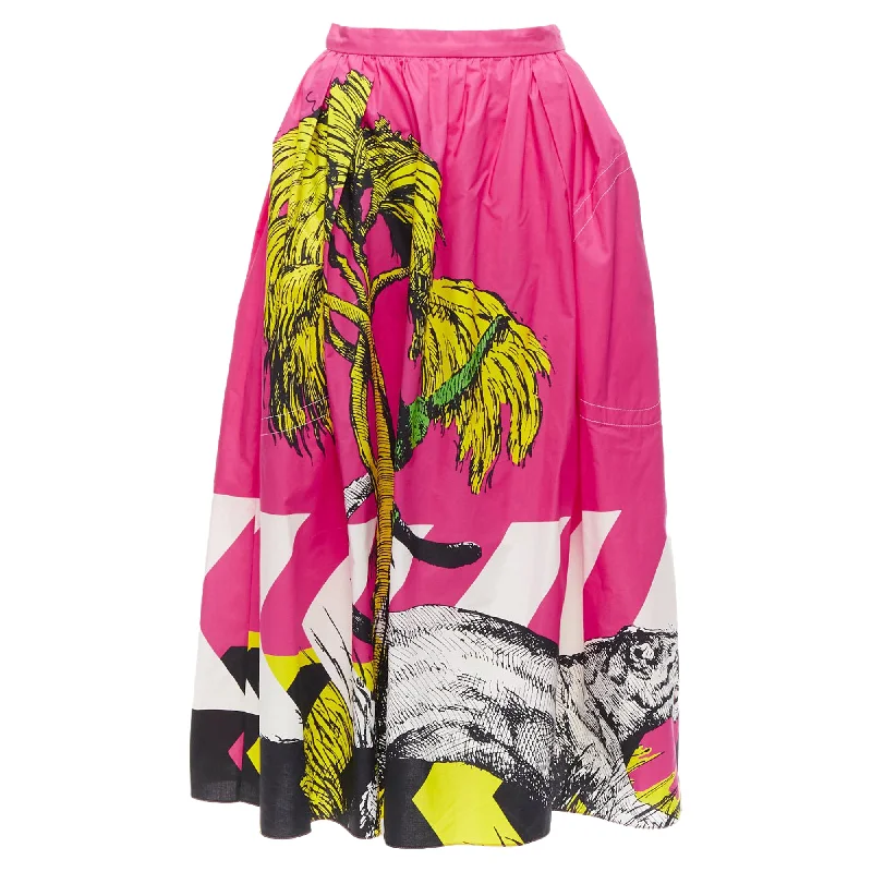 Boho - Chic Festival - Ready Style Christian Dior D-Jungle pop tiger graphic print poplin cotton skirt