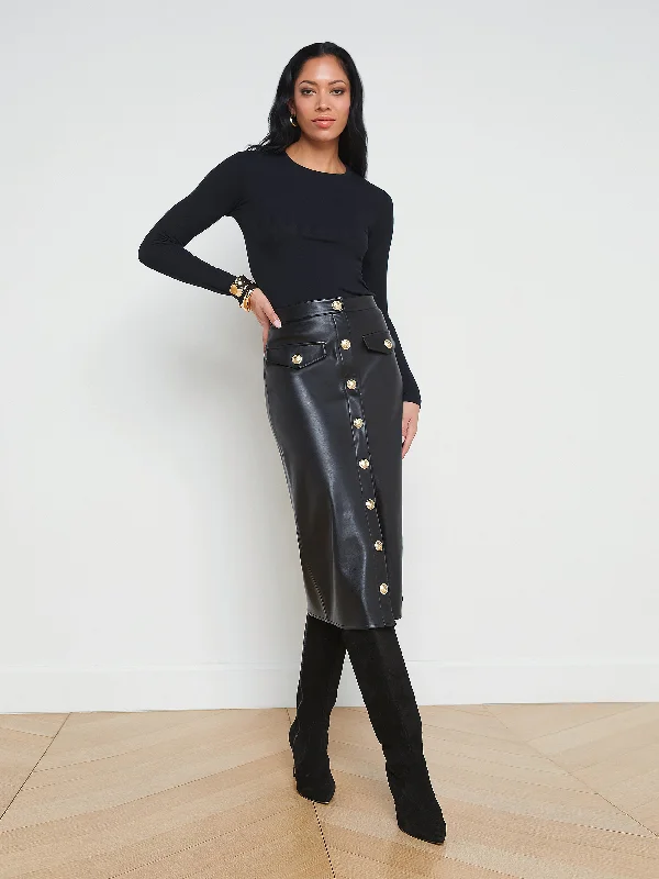Formal Attire For Women Gift Ideas Milann Vegan Leather Skirt