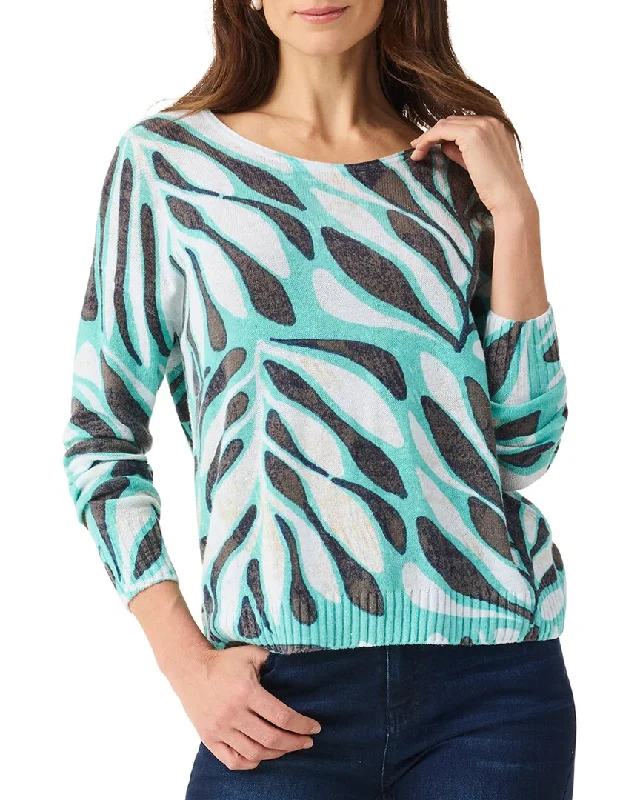 Save Big NIC+ZOE Petite Flora Grid Supersoft Sweater