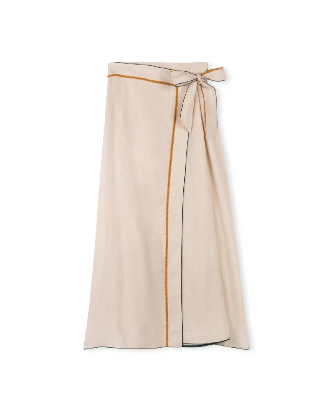 Women's Holiday Attire Big Discounts Hagner Wrap Skirt With Contrast Stitching