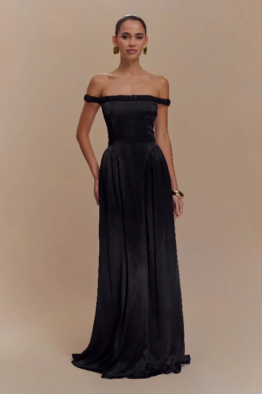 Stupidly Low Prices Coco Dropped Waist Maxi Dress - Black