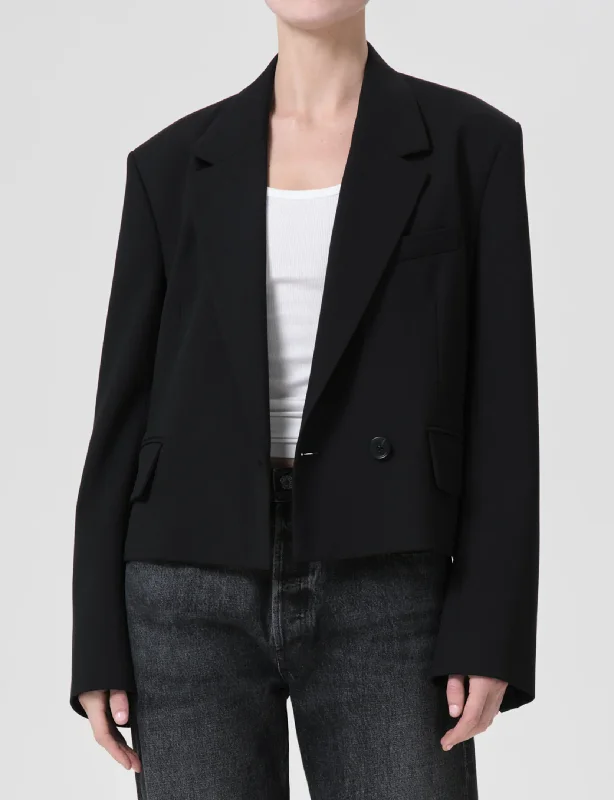 Fashion Sale Callie Cropped Blazer, Black