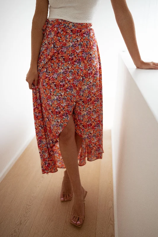 Feminine Grace Floral Charlie Maxi Skirt