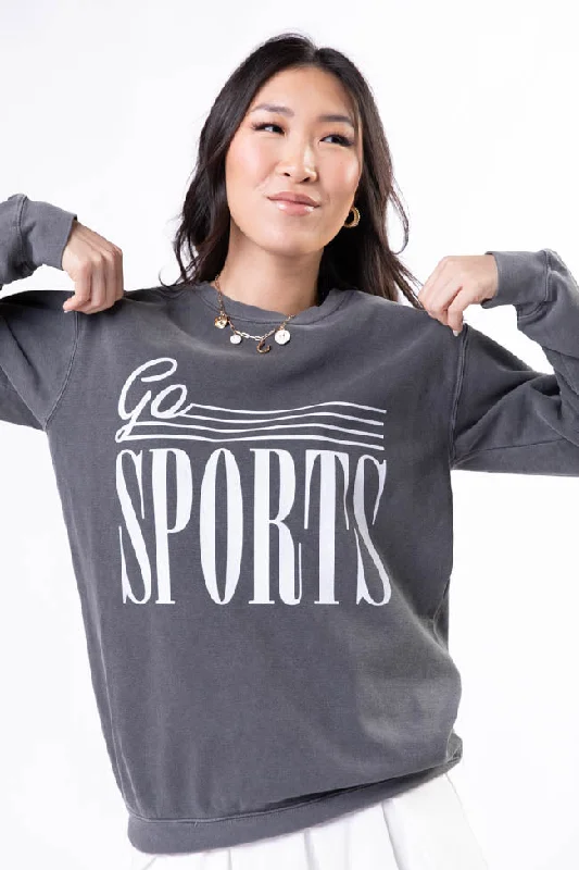 Elegant Women's Attire Chic Allure Go Sports Pepper Comfort Colors Graphic Sweatshirt