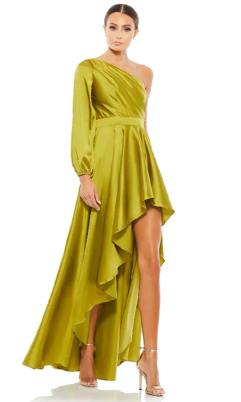 Limited Time Offer Ieena Duggal A49141 - High Low Satin Evening Dress