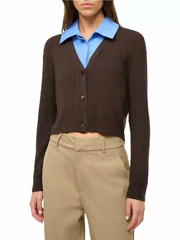 Women's Clothing For Work Shop Our Looks Wallis Collared Sweater In Earth/cornflower Women's Clothing For Work Shop Our Looks Wallis Collared Sweater In Earth/cornflower