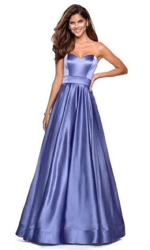 Wardrobe Upgrade La Femme 27506SC - Sweetheart Empire Satin Prom Dress