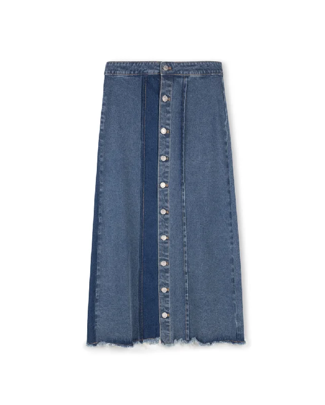 Trendy And Individual Women's Fashion Multi Denim Skirt