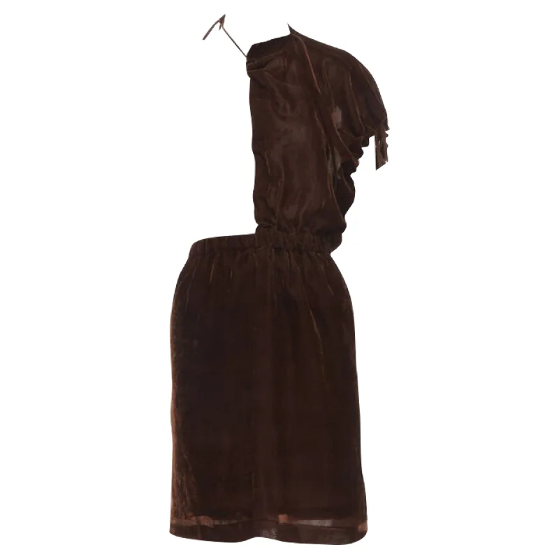 Cottagecore Rustic Charm Style Comme Des Garcons velvet drawstring sash knee length skirt