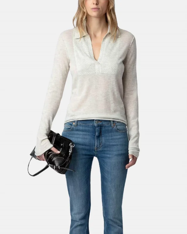 Big Discounts Sally Diamante Cashmere Sweater In Neige