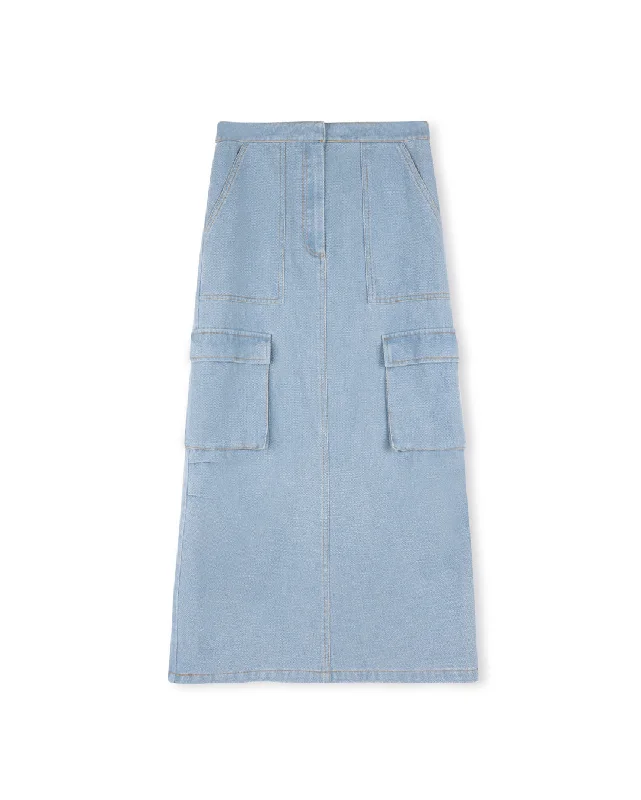 The Latest Fashion Trends Cargo Pocket Denim Skirt