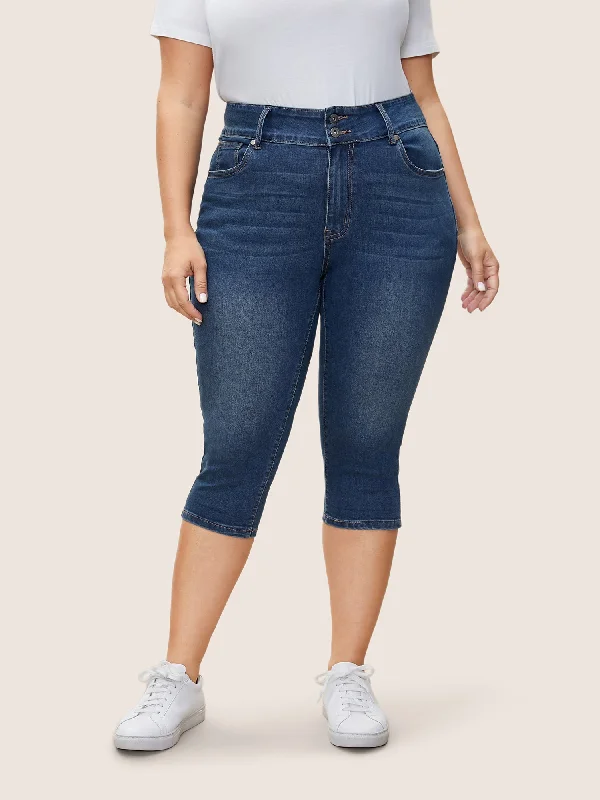 Women's Resort Garments Attire Sale Skinny Below The Knees Pocket Jeans