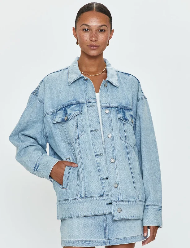 Spring Fashion Dries Boyfriend Denim Trucker Jacket, Nimes