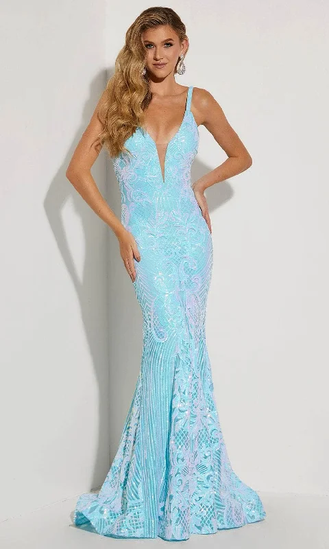 Step Ahead, Lead The Trend Jasz Couture 7432 - Embroidered Sleeveless Prom Dress