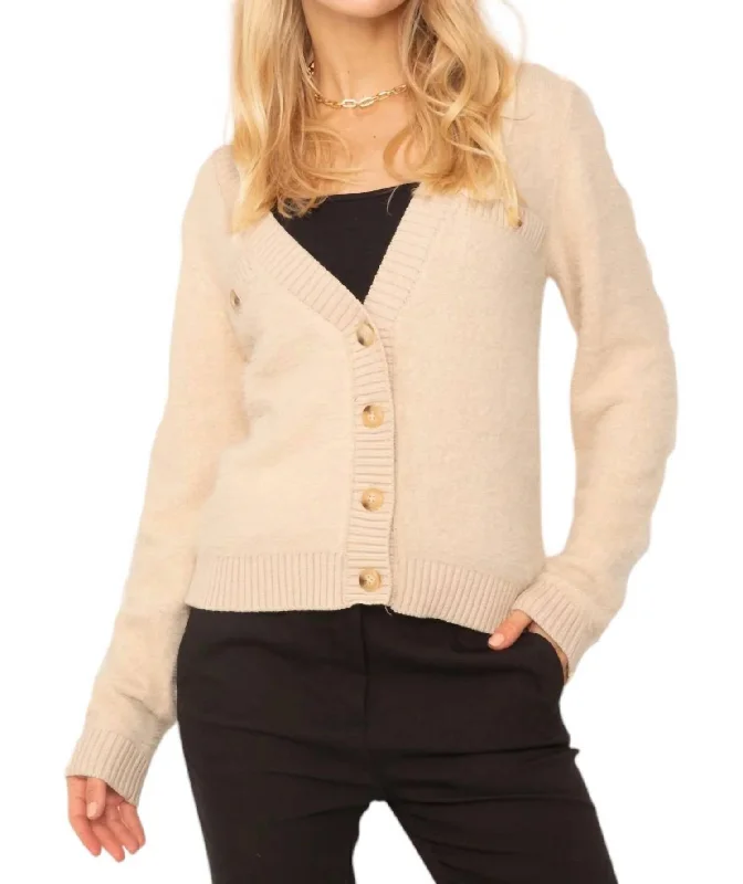 Plus-Size Women's Clothing New Arrivals Kaylen Eyelash Cardigan In Bone
