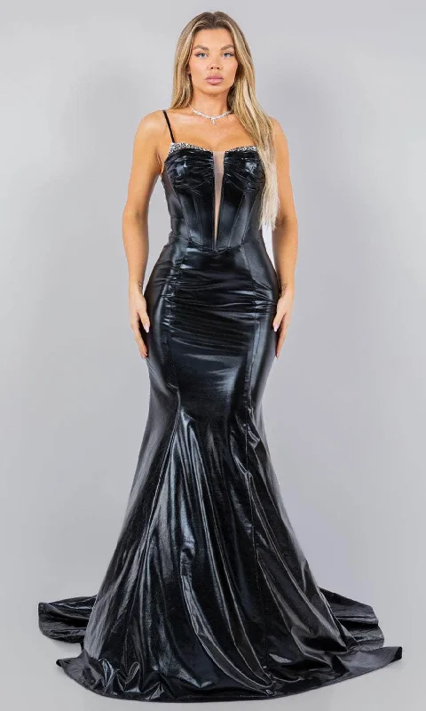 End Of Season Sale Cinderella Couture 8092J - Sleeveless Plunging Dress