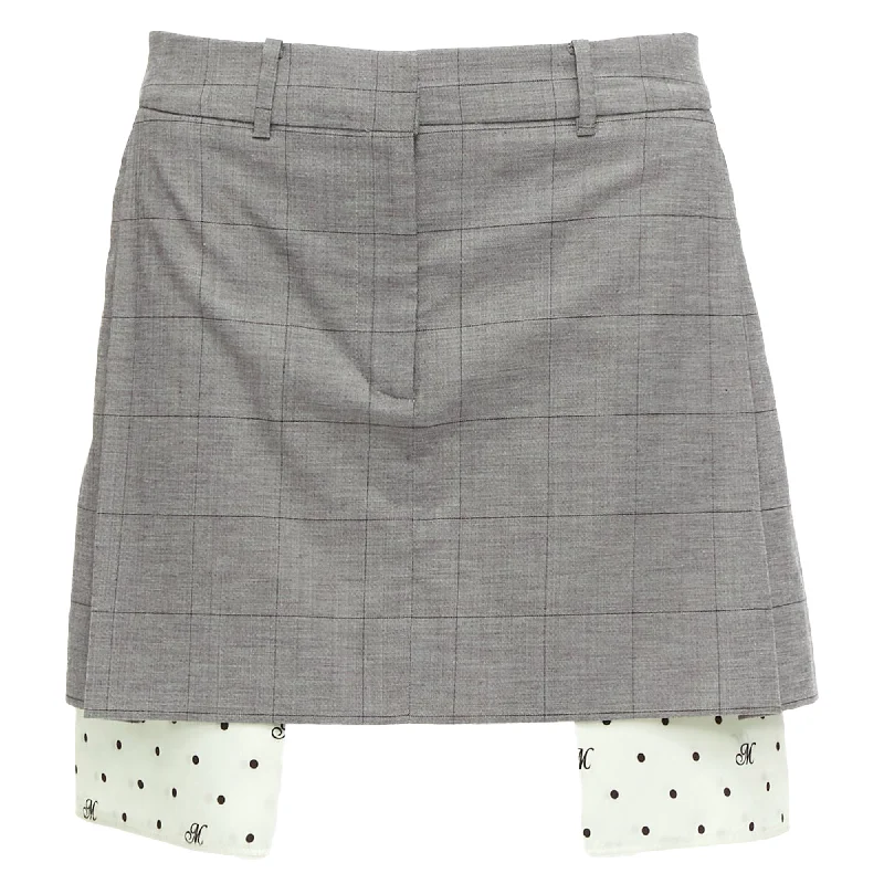 Chic Wardrobe Monse wool cotton blend exposed pocket deconstructed skirt