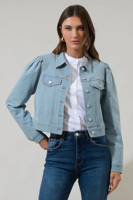 Best Deals Of The Season Ameya Conway Cropped Denim Jacket