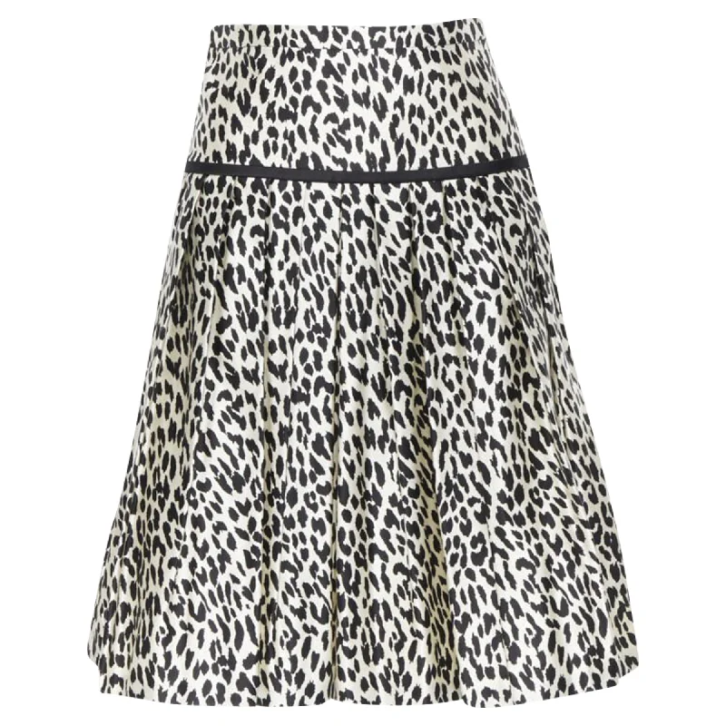 Romantic Date - Night Ensemble Valentino Garavani leopard spot pleated skirt