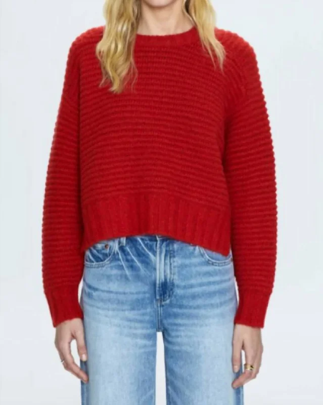 Big Savings On Rustic Countryside Styles Adina Every Day Sweater In Rouge