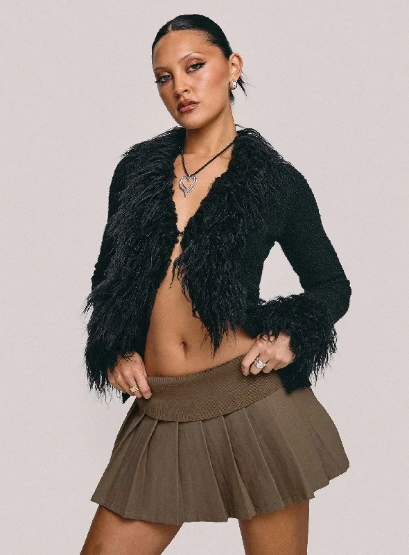 Women's Casual Attire Premium Fashion Fantasies Pleated Mini Skort Grey