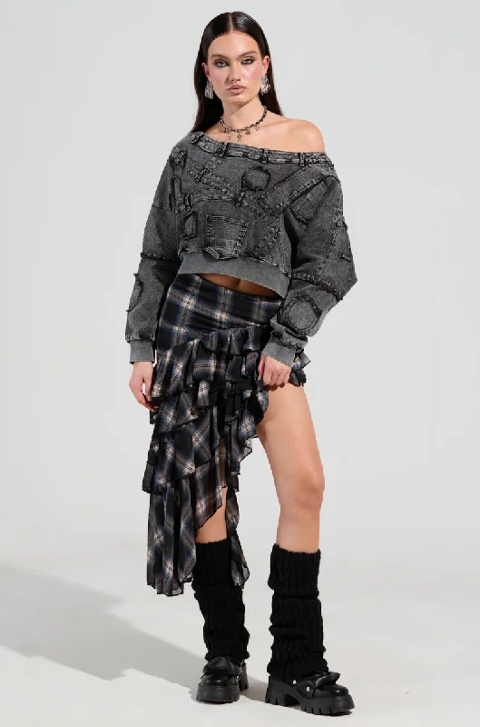 Summer Splash Sale ALL MY LOVE PLAID SKIRT