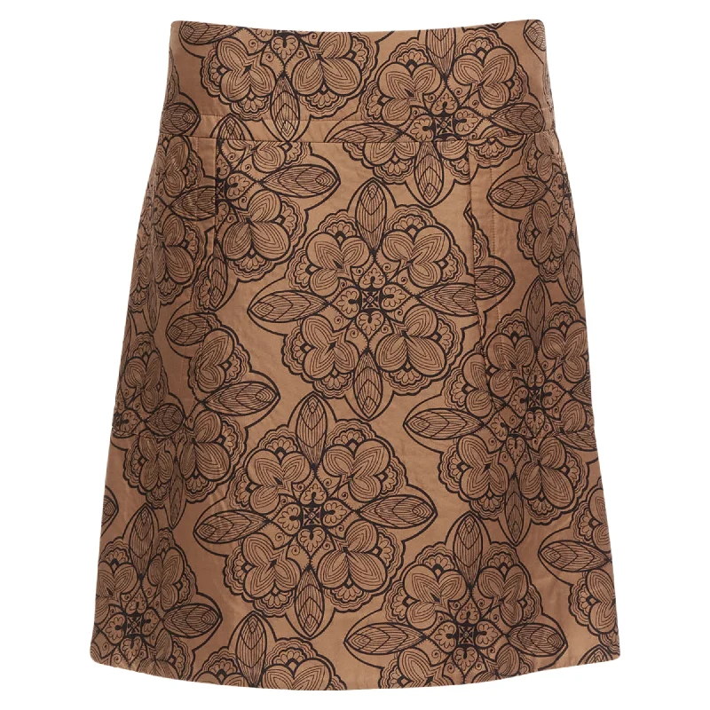 Women's Travel Outfit Set Travel Essentials Marni cotton silk blend floral illtration jersey lined skirt Women's Travel Outfit Set Travel Essentials Marni cotton silk blend floral illtration jersey lined skirt