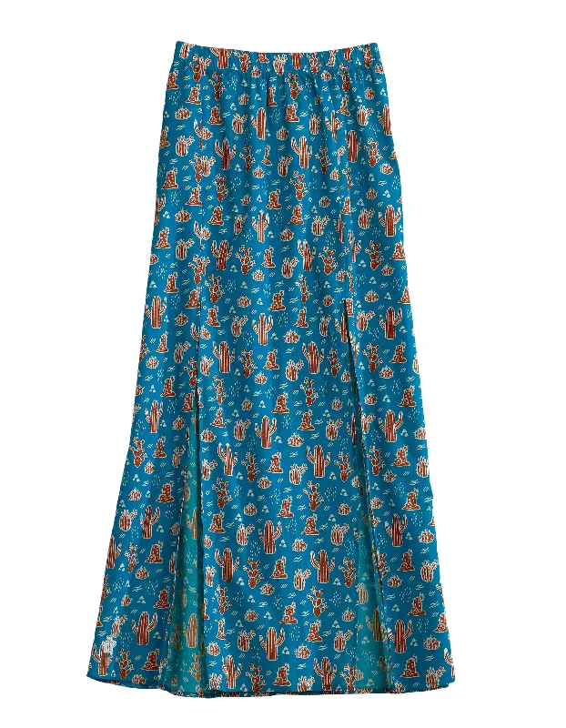Women's Fashionable Attire For Work Massive Selection Sale WOMENS CACTI PRINT  MAXI SKIRT