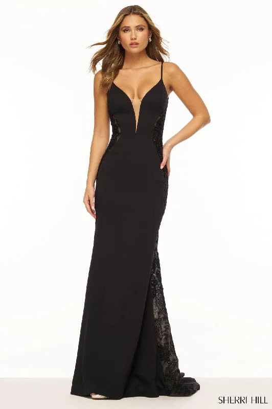 Trendy Aesthetics Sherri Hill 56352 - Lace Embellished Sleeveless Evening Dress