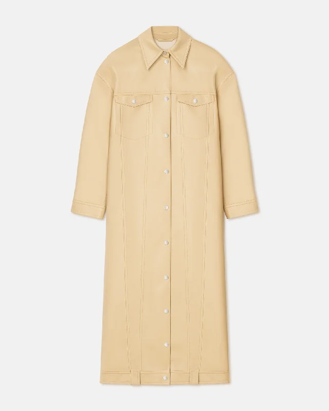 Affordable Women's Outfit Seize Bargains Keano - Regenerated Leather Coat - Vintage Creme Affordable Women's Outfit Seize Bargains Keano - Regenerated Leather Coat - Vintage Creme