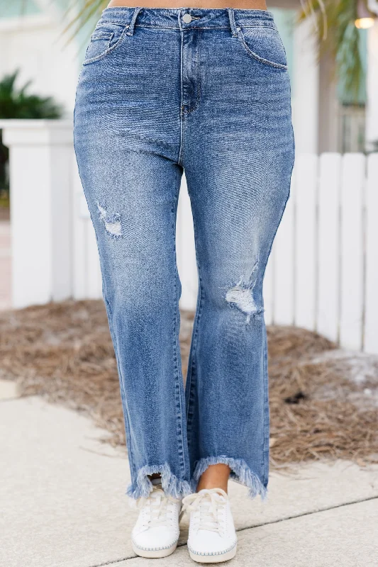 Dive Into Trendy Styles It's Been Real Jeans, Medium Wash