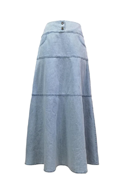 Women's Seasonal Attire Flash Sale Now Denim Seamed Skirt