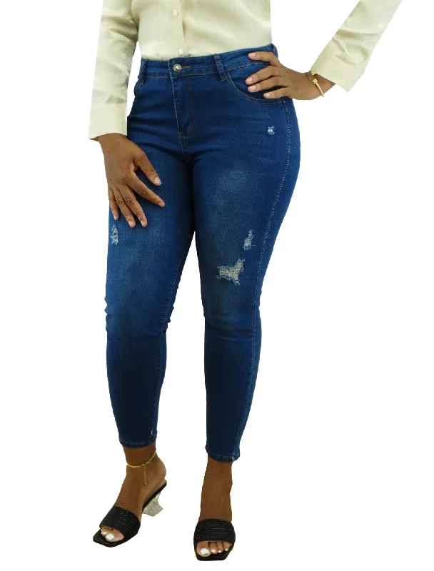 Seasonal Sale SJ994, Cozzi, Women's Skinny Stretch Jeans- 3/4-13/14