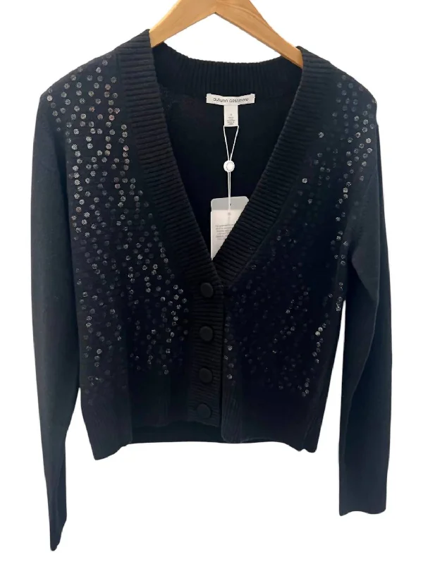 Budget Friendly Fashion Women's Sheer Illusion Cardigan In Black