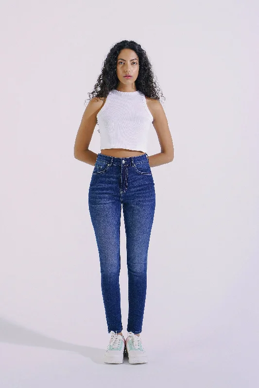 Score Big On Glamorous Red - Carpet Styles High Rise Skinny Jeans