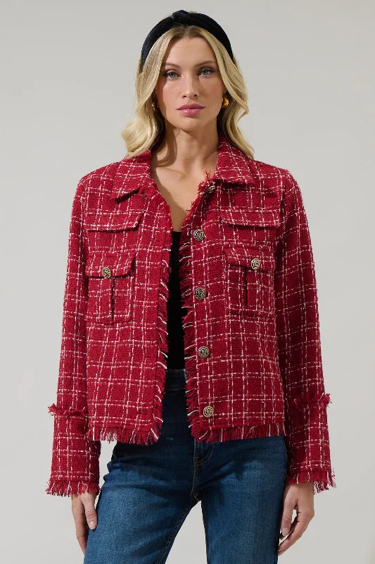 Hot Brand Discounts Lorette Plaid Trista Tweed Blazer