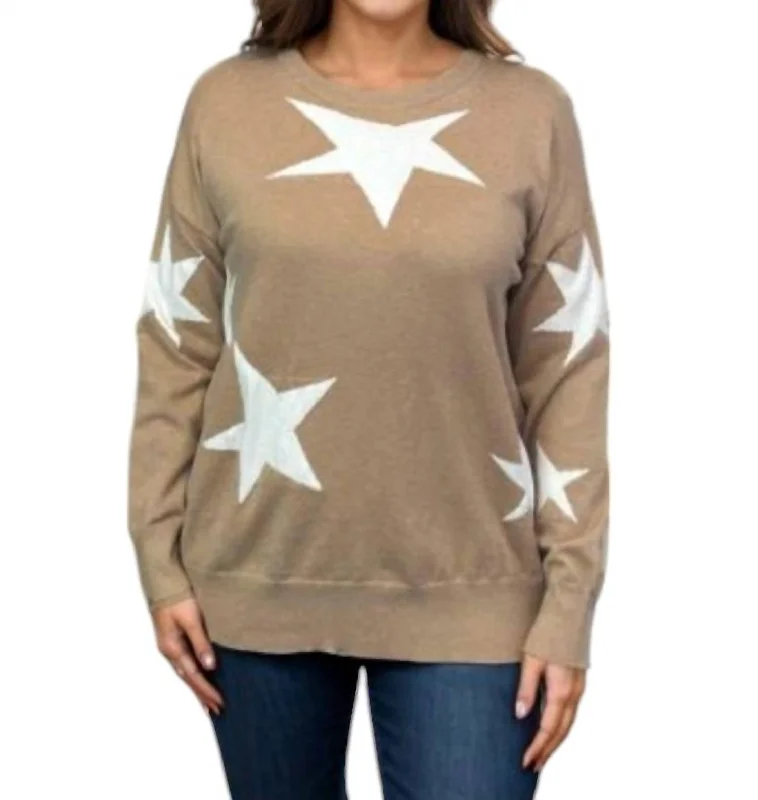 You'Ll Love Us Because Counting Star Sweater In Camel