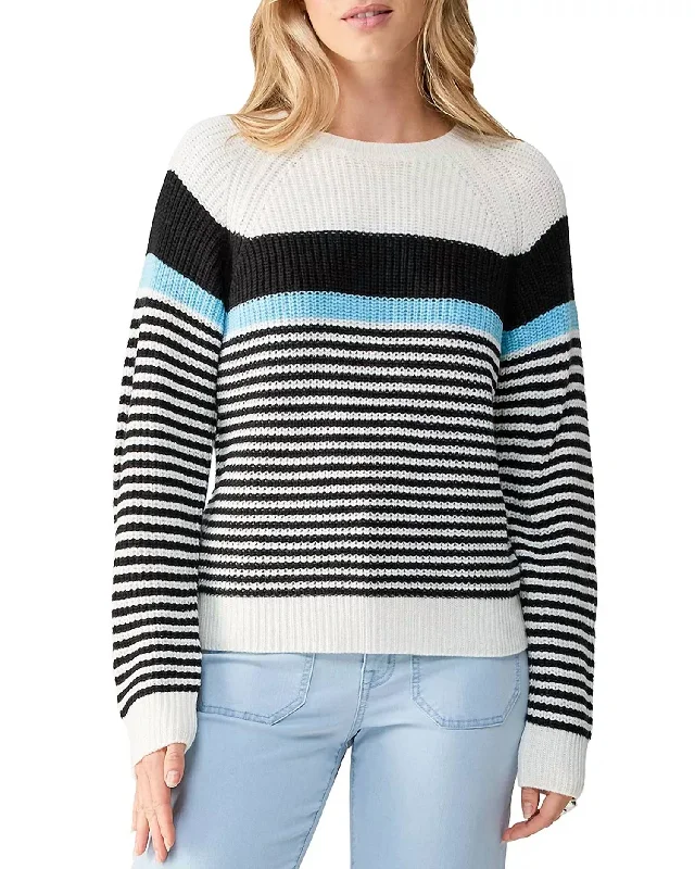 Shop Sales Summit Sweater In Sky Blue Stripe