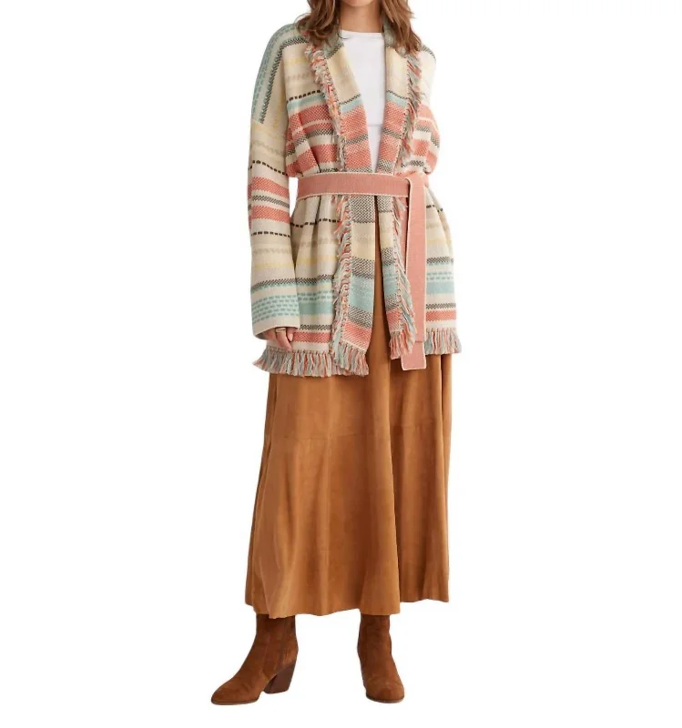 Modern Women's Clothes Discount Extravaganza Columbia Shawl Collar Cardigan In Sandshell Multi Stripe Modern Women's Clothes Discount Extravaganza Columbia Shawl Collar Cardigan In Sandshell Multi Stripe