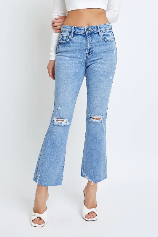 Charming Silhouette Happi Cropped Flare Denim