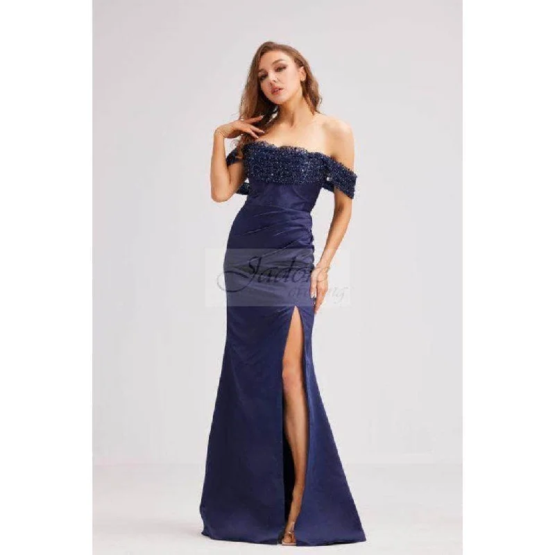 Stylish Looks J'Adore Dresses J23019 - Off-Shoulder Satin Dress