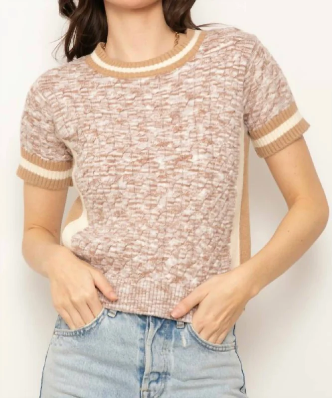 Women's Relaxed Clothes Exquisite Women's Wear Sale Luca Melange Sweater Shirt In Ivory Women's Relaxed Clothes Exquisite Women's Wear Sale Luca Melange Sweater Shirt In Ivory