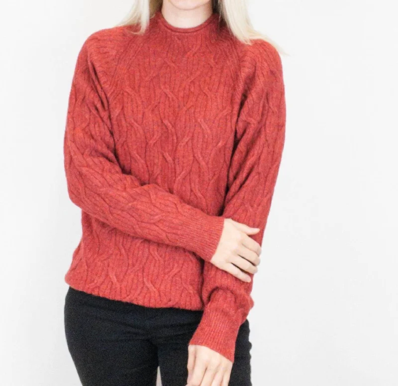 Women's Evening Wear Attire Boho - Chic Festival - Ready Style Amal Sweater In Raspberry Heather Women's Evening Wear Attire Boho - Chic Festival - Ready Style Amal Sweater In Raspberry Heather