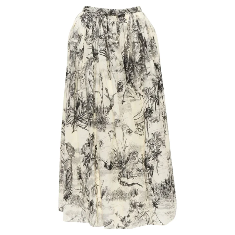 Best Sellers Christian Dior Fantaisie print cotton midi skirt