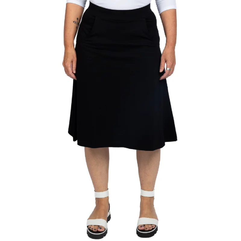 Stylish Women's Apparel Black A-Line Skirt