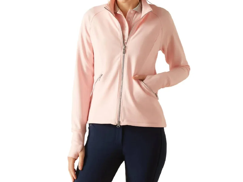 Sustainable Women's Clothes High End Designer Brands Discount Bellatrix Full Zip Sweater In First Blush Sustainable Women's Clothes High End Designer Brands Discount Bellatrix Full Zip Sweater In First Blush